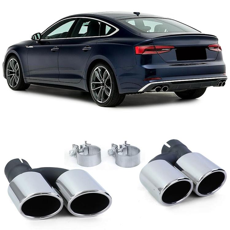 Sportavgasslutrör 4-rörsskydd Audi A5 8T