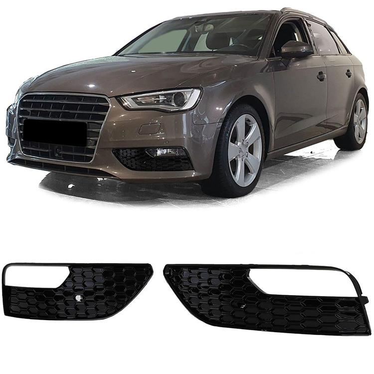 Dimljusgaller svart Audi A3 8V