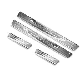 Car Door Sill Scuff Plate Protectors Trim brushed steel Mitsubishi Eclipse