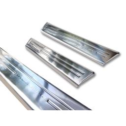 Car Door Sill Scuff Plate Protectors Trim brushed steel Peugeot Partner