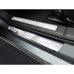 Car Door Sill Scuff Plate Protectors Trim Brushed Steel that fits Volvo V60