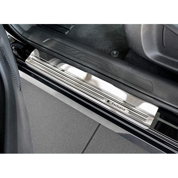 Car Door Sill Scuff Plate Protectors Trim brushed steel Renault Kadjar