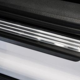 Car Door Sill Scuff Plate Protectors Trim Black /brushed steel Seat Ateca 5d