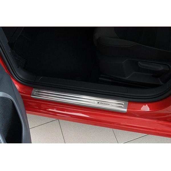 Car Door Sill Scuff Plate Protectors Trim brushed steel VW Golf 7