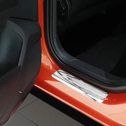 Car Door Sill Scuff Plate Protectors Trim Chrome VW T-Roc