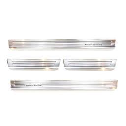 Car Door Sill Scuff Plate Protectors Trim brushed steel VW Touareg
