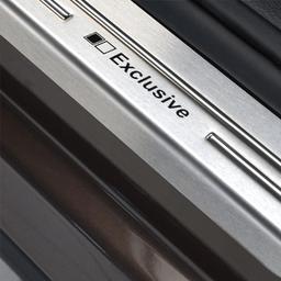 Car Door Sill Scuff Plate Protectors Trim brushed steel Seat Alhambra