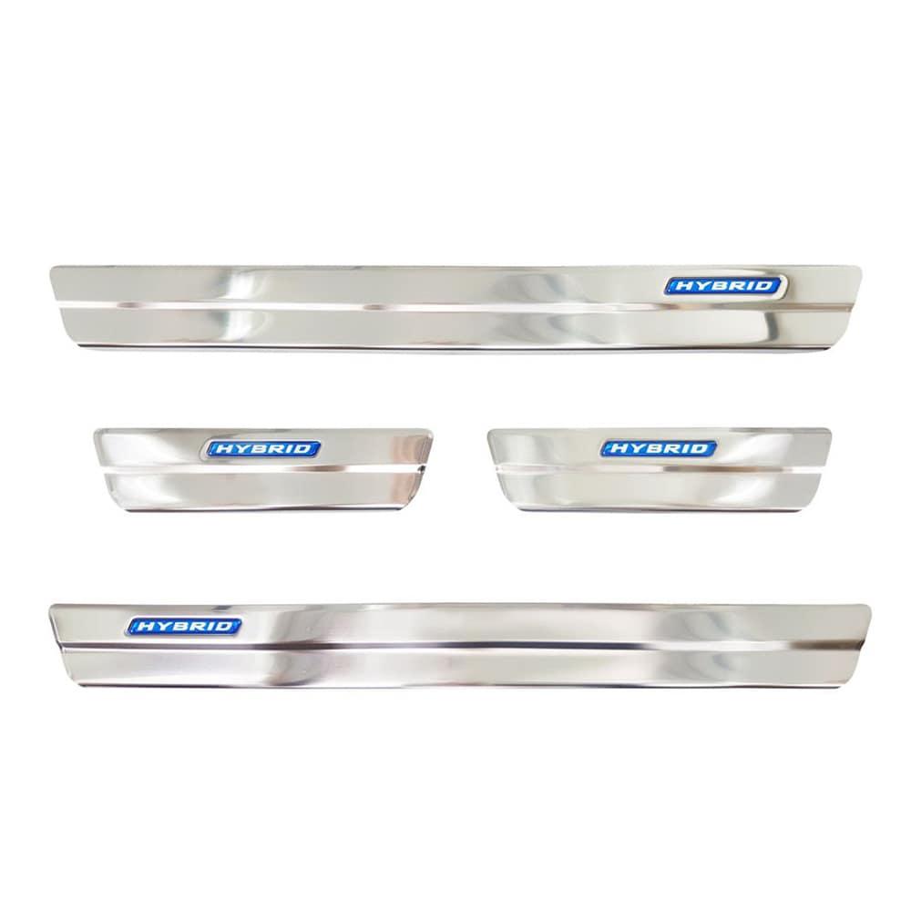 Car Door Sill Scuff Plate Protectors Trim brushed steel Toyota Corolla