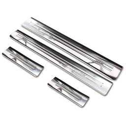 Car Door Sill Scuff Plate Protectors Trim brushed steel Hyundai Kona