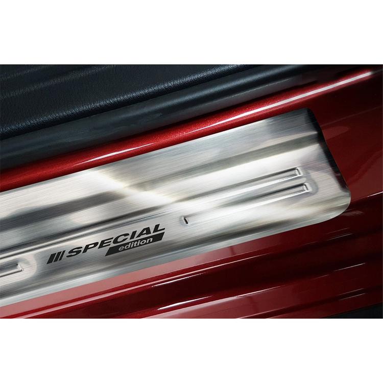 Car Door Sill Scuff Plate Protectors Trim brushed steel Mazda CX-5