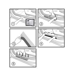 Car Door Sill Scuff Plate Protectors Trim White LED