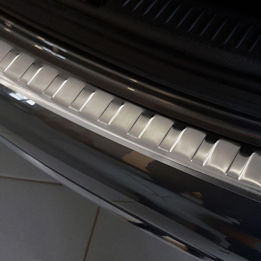 Brushed Steel Rear Bumper Protector Mercedes W213 Sedan
