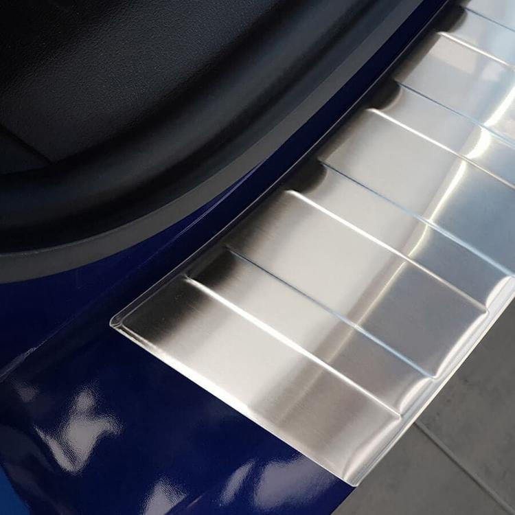 Brushed Steel Rear Bumper Protector Ford Transit Courier