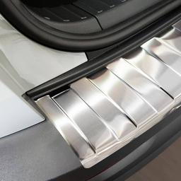 Brushed Steel Rear Bumper Protector Skoda Karoq