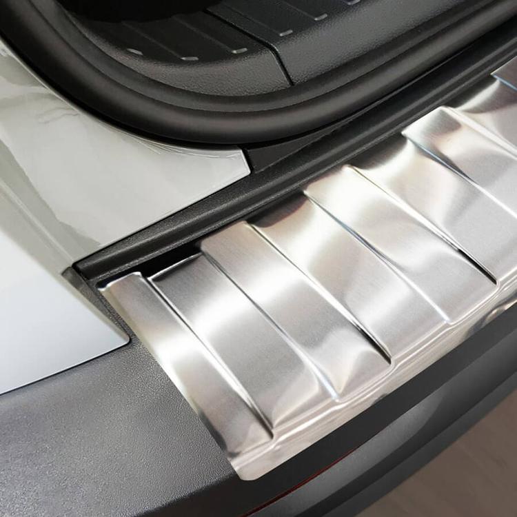 Brushed Steel Rear Bumper Protector Skoda Karoq