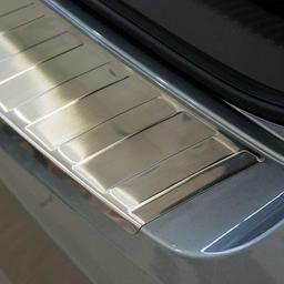 Brushed Steel Rear Bumper Protector Skoda Superb B Sedan
