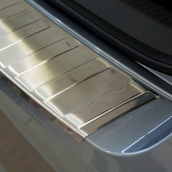 Brushed Steel Rear Bumper Protector Skoda Superb B Sedan