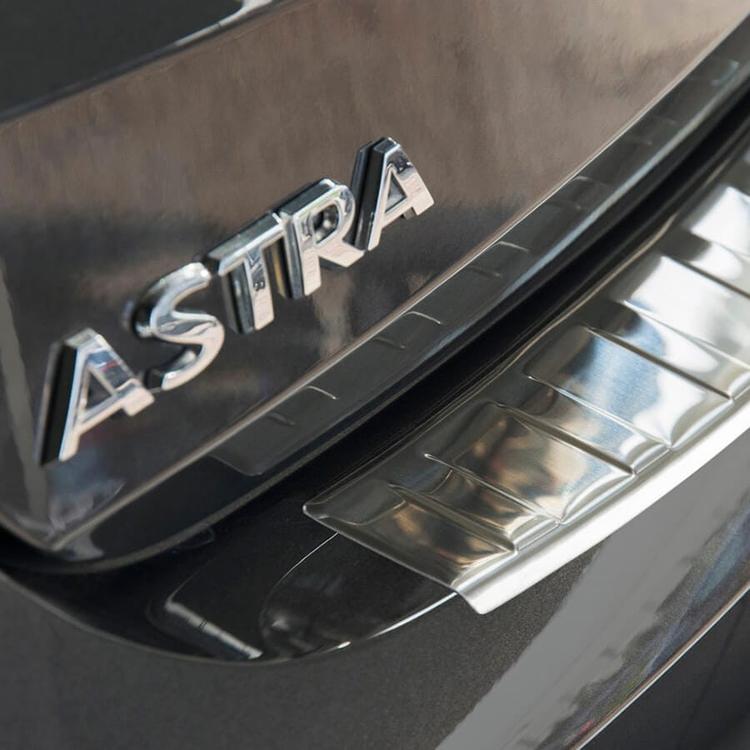 Brushed Steel Rear Bumper Protector Opel Astra V K Hatchback