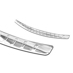 Brushed Steel Rear Bumper Protector Mercedes W205 Sedan