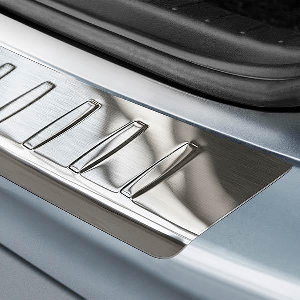 Brushed Steel Rear Bumper Protector Toyota Yaris