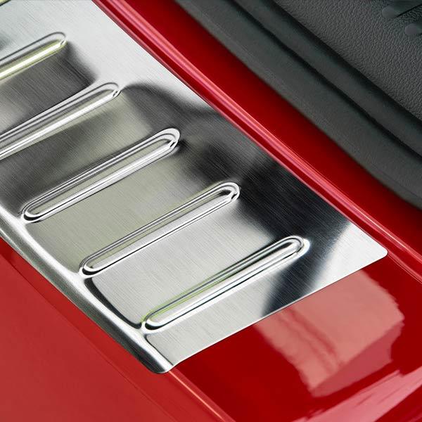 Brushed Steel Rear Bumper Protector Skoda Fabia Hatchback