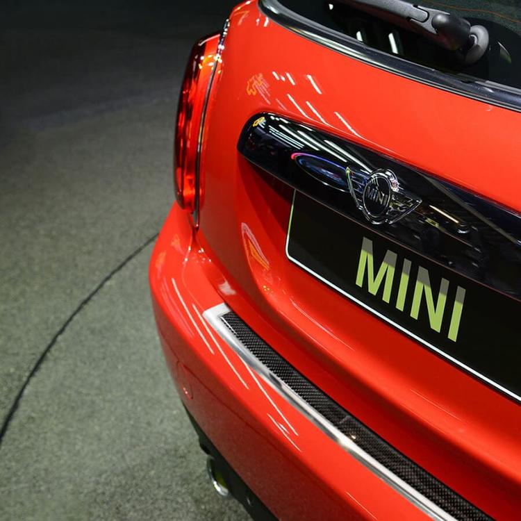 Læssekantbeskytter krom og kulfiber til Mini Cooper