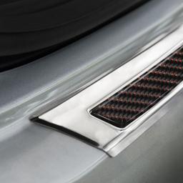 Lastskydd krom och kolfiber med röda detaljer till Mercedes GLE coupe (C292)