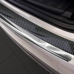 Chrome And Carbon Fiber Rear Bumper Protector Jaguar F-Pace