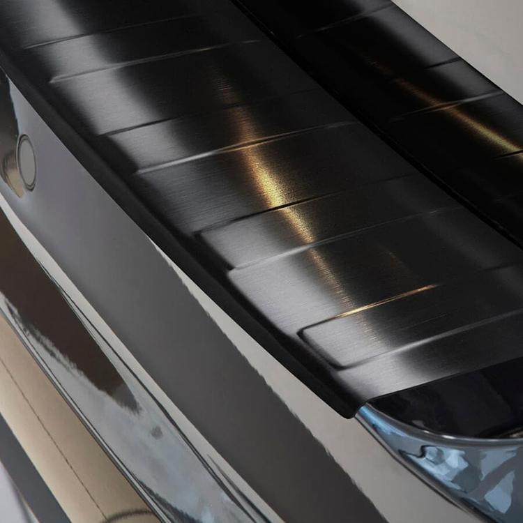 Black Brushed Steel Rear Bumper Protector VW Touran