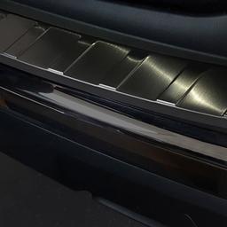 Black Brushed Steel Rear Bumper Protector Peugeot 3008