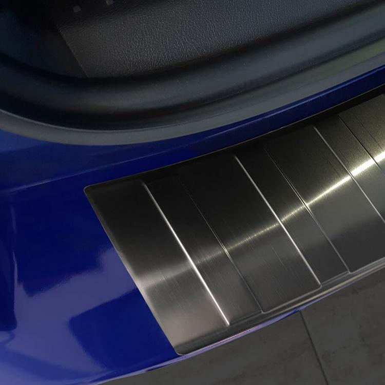 Black Brushed Steel Rear Bumper Protector Ford Transit Courier