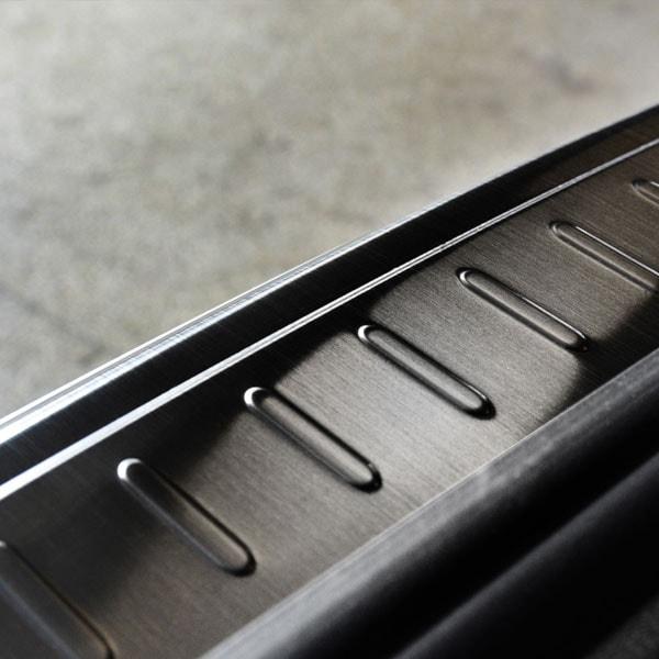 Black Brushed Steel Rear Bumper Protector Porsche Macan