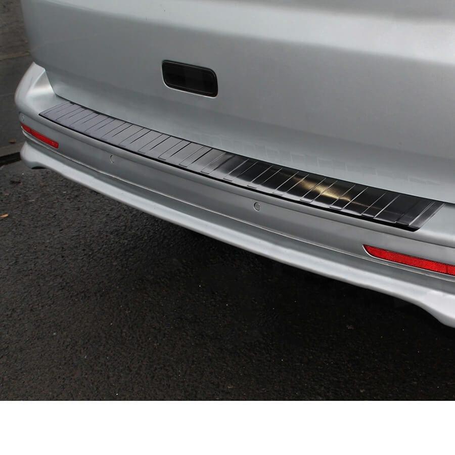 Black Brushed Steel Rear Bumper Protector VW Transporter T6 / Caravelle T6 (2 Drs)