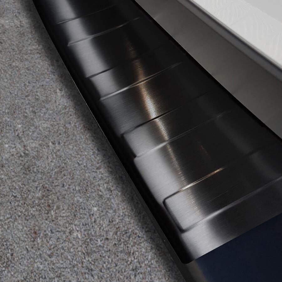 Black Brushed Steel Rear Bumper Protector VW Crafter