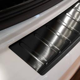 Black Brushed Steel Rear Bumper Protector that fits Volvo V60