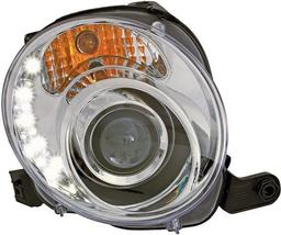 Clear glass LED Headlights  Fiat 500