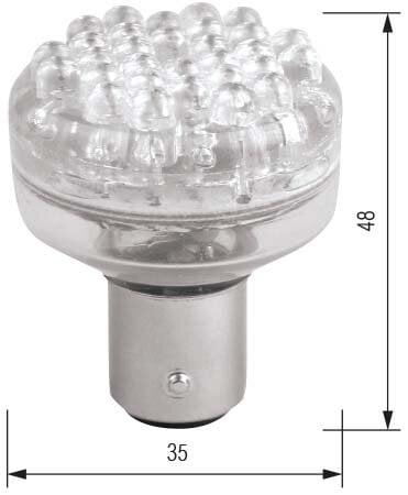 BAY15d 12V 21/5W 24LED Vit