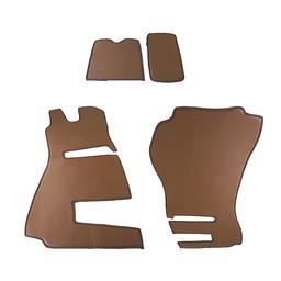 Engine cover & Floor mats leatherlook Brown