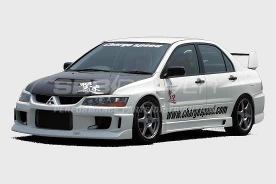 LANCER EVO CARBON BONNET WITH DUCT