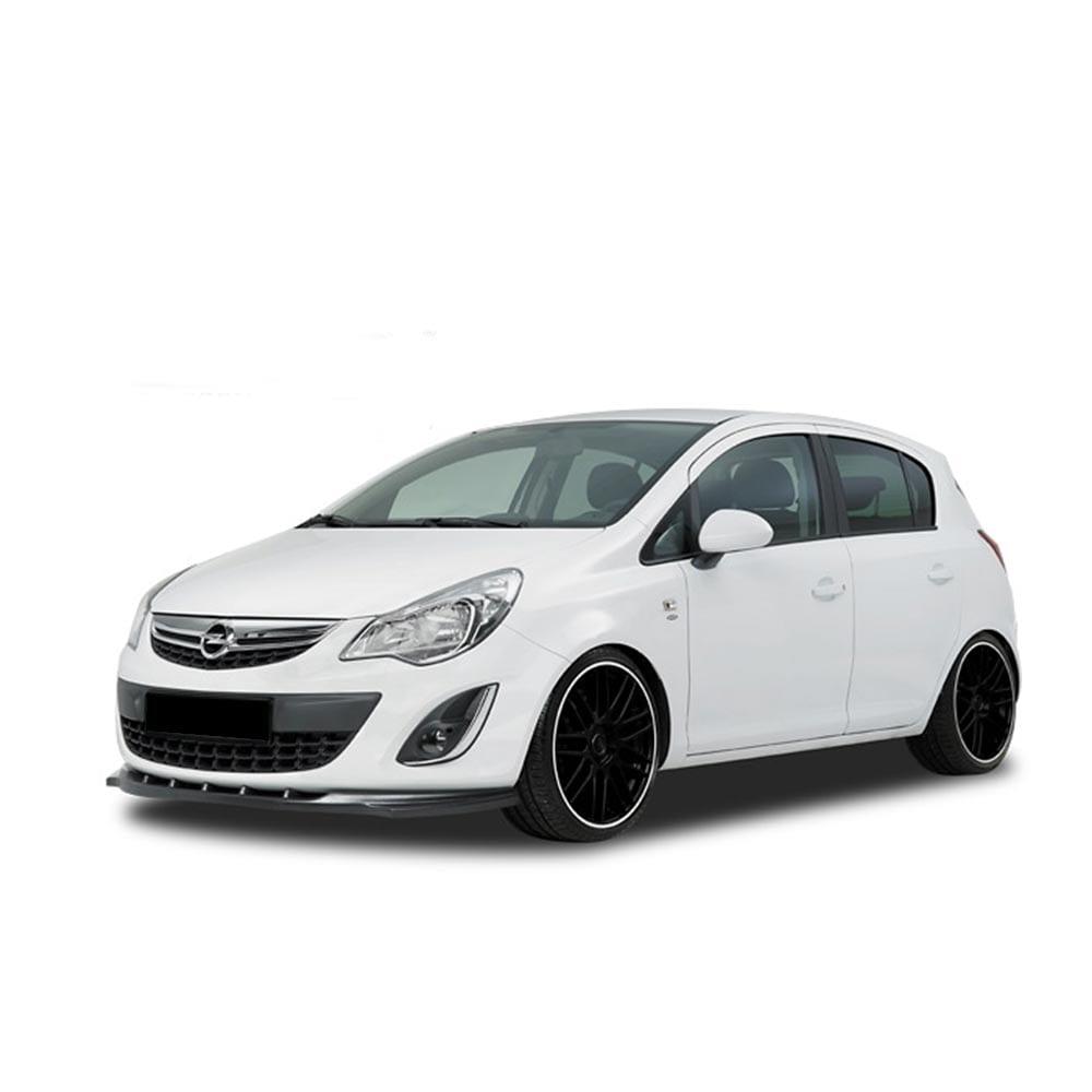 Kiiltävän musta etupuskurin lippa (cupSpoileri ) eteen  Opel Corsa D