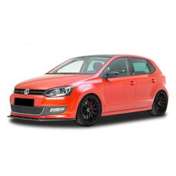 Blanksvart Cupspoiler Fram VW Polo 6R