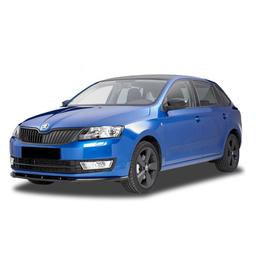Blank sort Cupspoiler frem Skoda Rapid