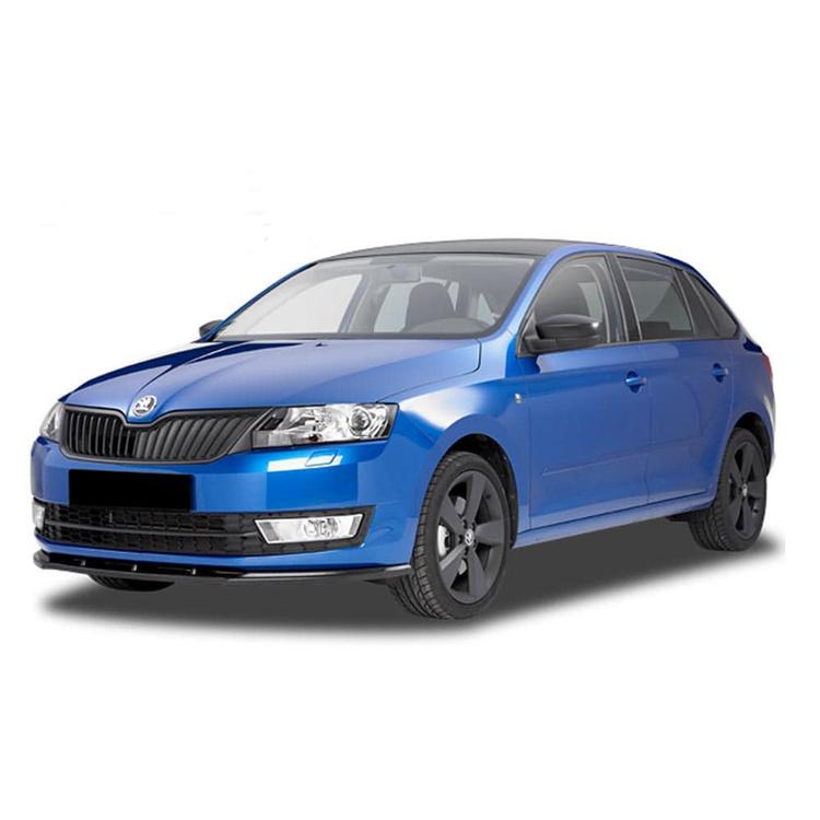 Blank sort Cupspoiler frem Skoda Rapid