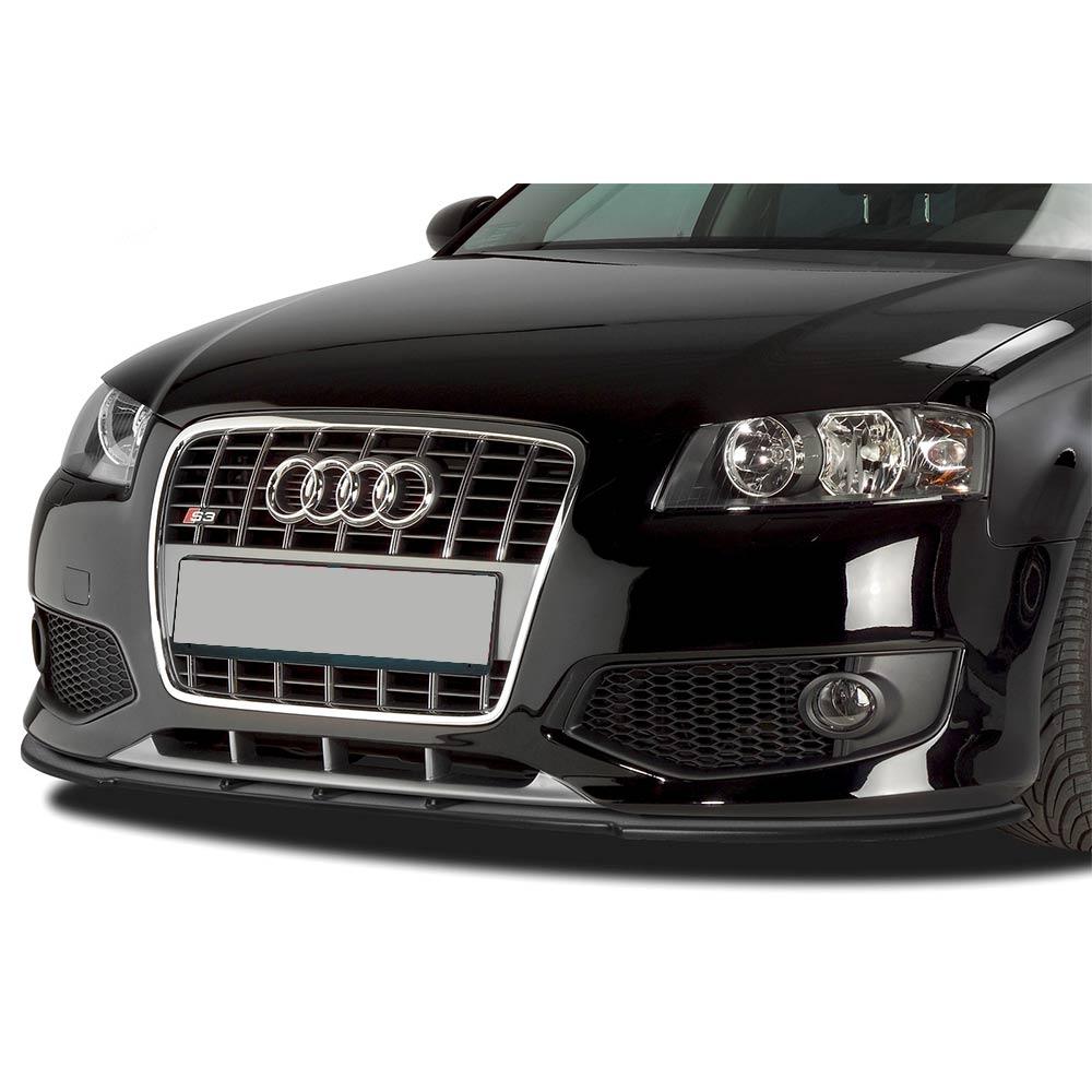Blanksvart Cupspoiler Fram Audi S3