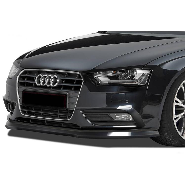 skinnende sort Cupspoiler foran Audi A4 8K