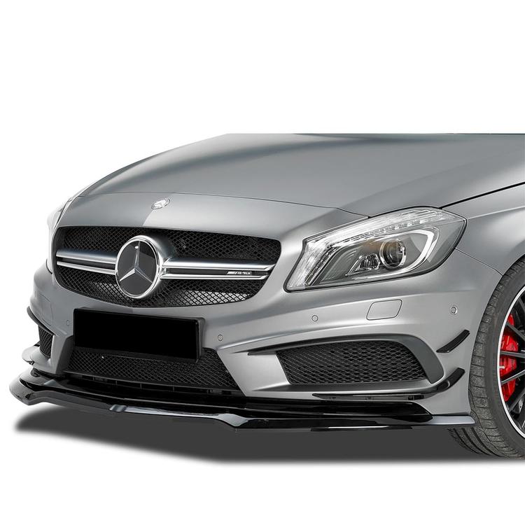 Blanksvart Cupspoiler Fram Mercedes W176 CLA