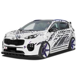 Blanksvart Cupspoiler Fram Kia Sportage QL