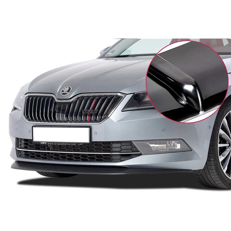 Blank sort cupspoiler foran Skoda Superb