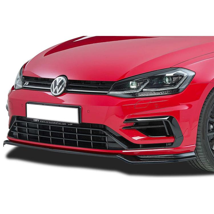 Blank sort cupspoiler foran VW Golf 7 R