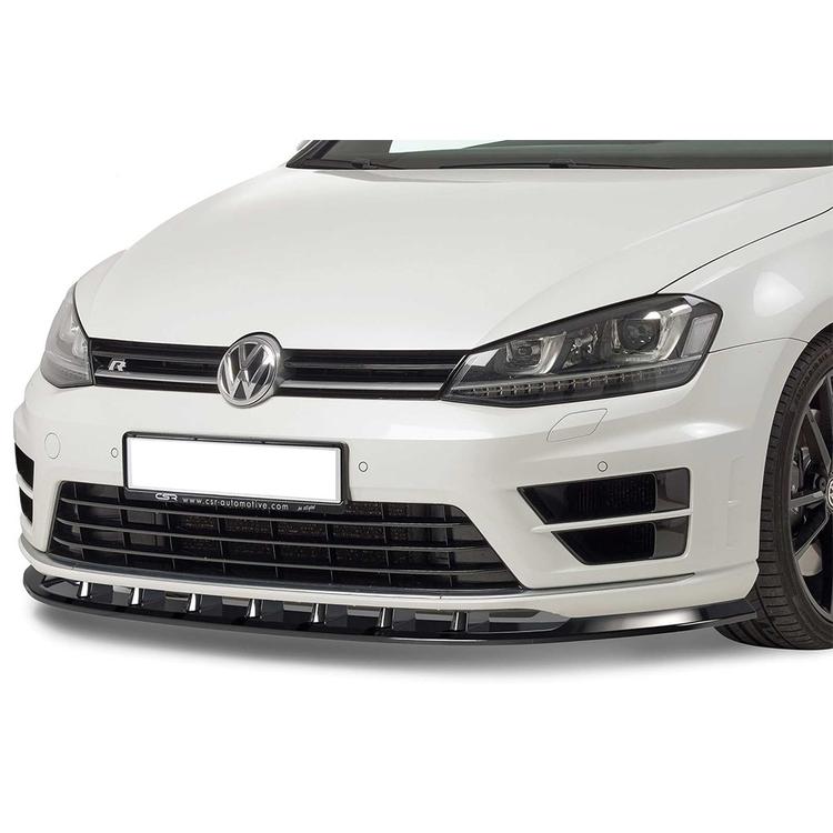Blank sort cupspoiler foran VW Golf 7 R